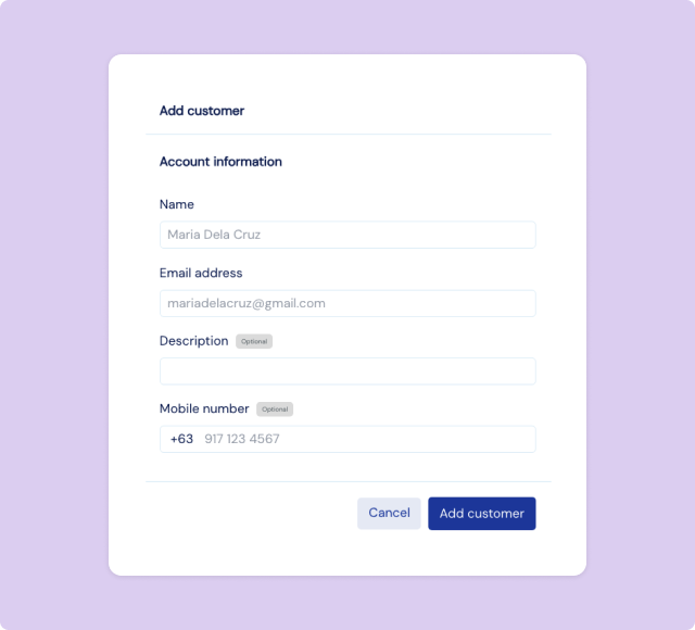 Add customer