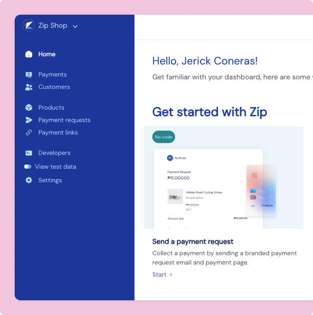 Zip Dashboard