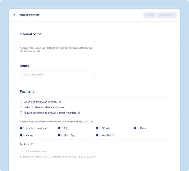 Create link