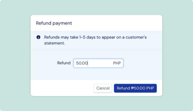 Refund payment