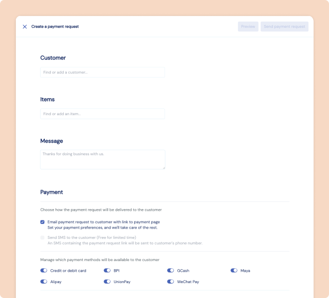 Create request